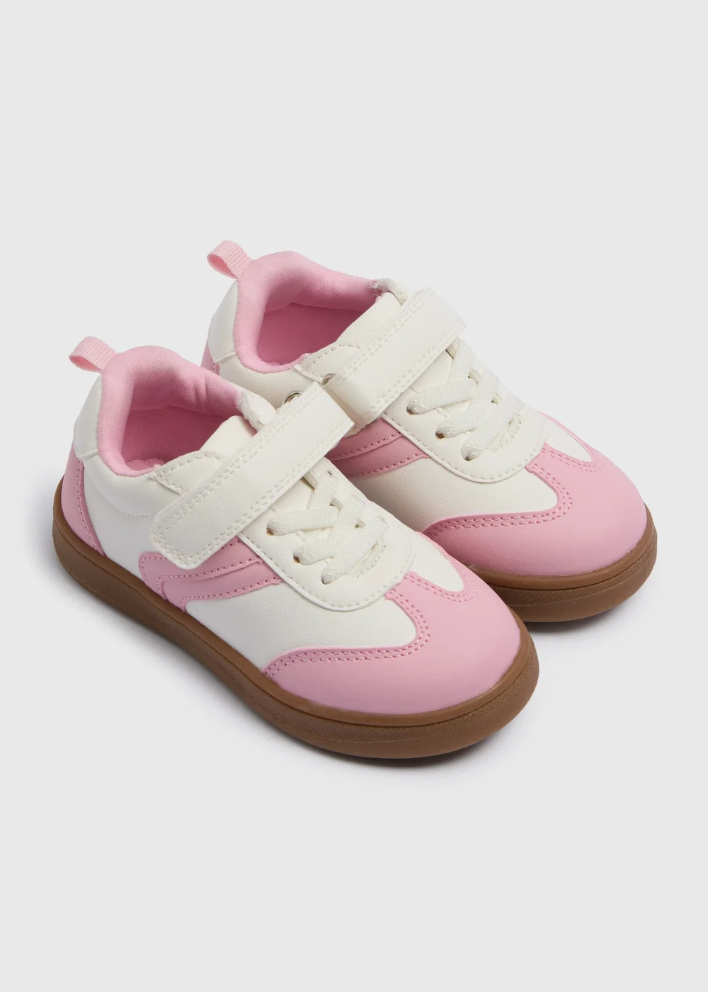 Girls Pink Suede Trainers (Younger 4-12) - Size 4 Infants Image 1