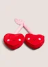 Red Cherry Heart Shaped Cushion Image 1