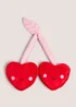 Red Cherry Heart Shaped Cushion Image 2