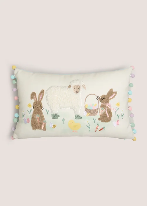 Cream Easter Bunny Cushion Image 1