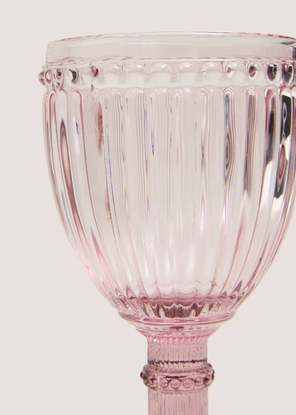 Pink Embossed Line Wine Glass Image 2