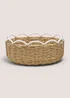 Neutral Scalloped Edge Storage Basket Image 1