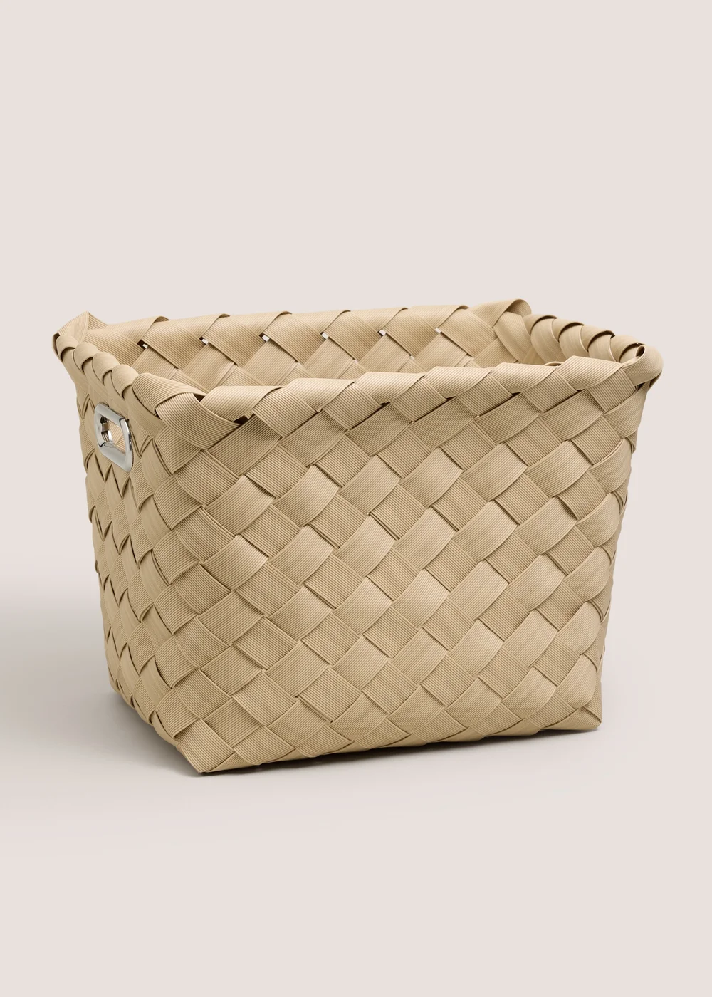 Cream Weave Storage Basket Image 1