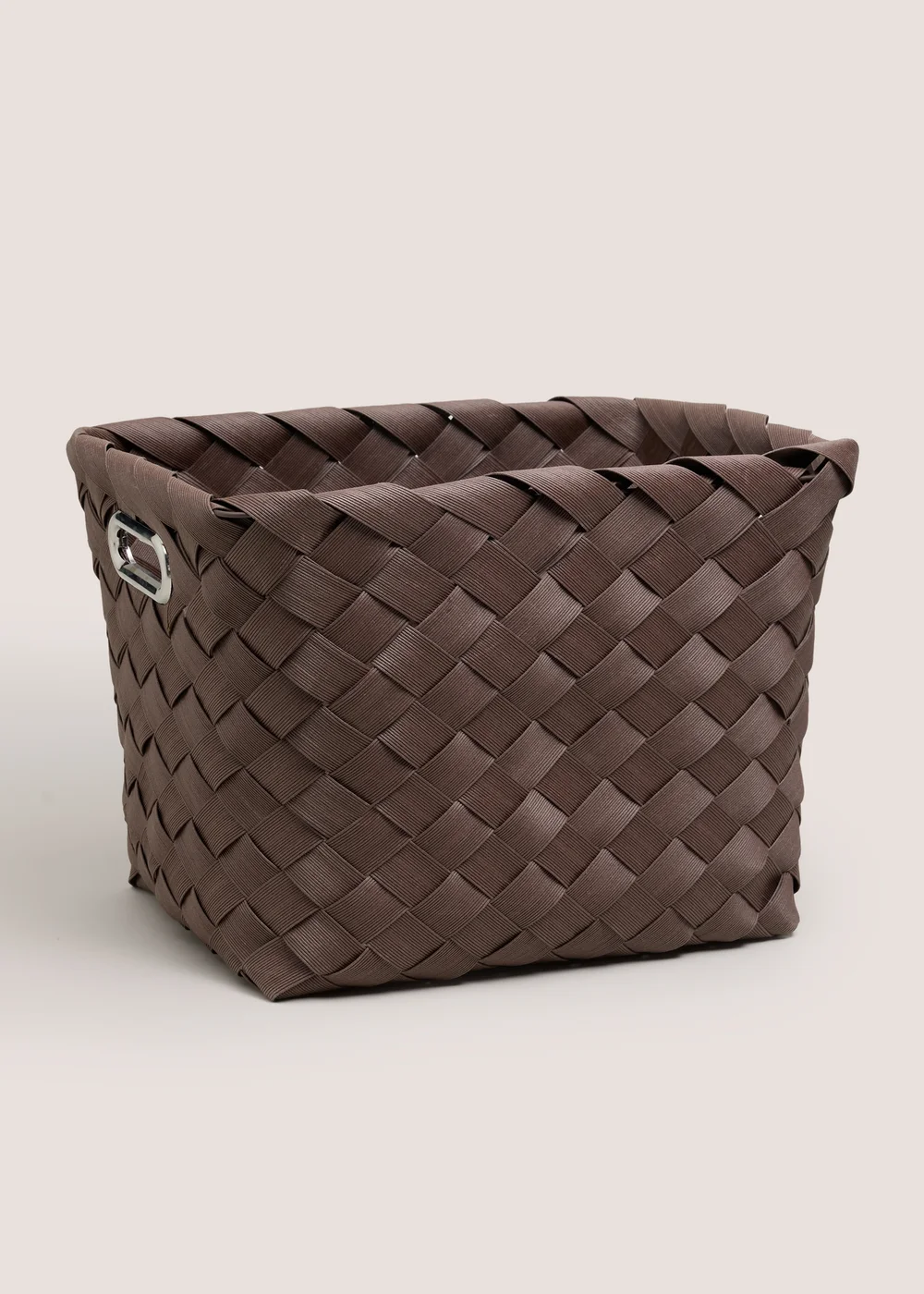 Chocolate Brown Woven Basket Image 1