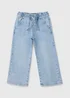 Girls Lightwash Drawstring Wide Leg Jeans (1-7yrs) - 1 to 1 half years Image 1