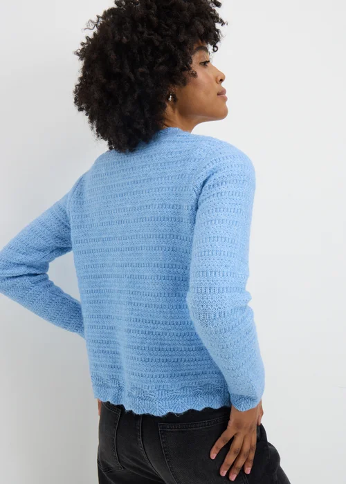 Blue Stitch Scallop Cardigan - 20 Image 3