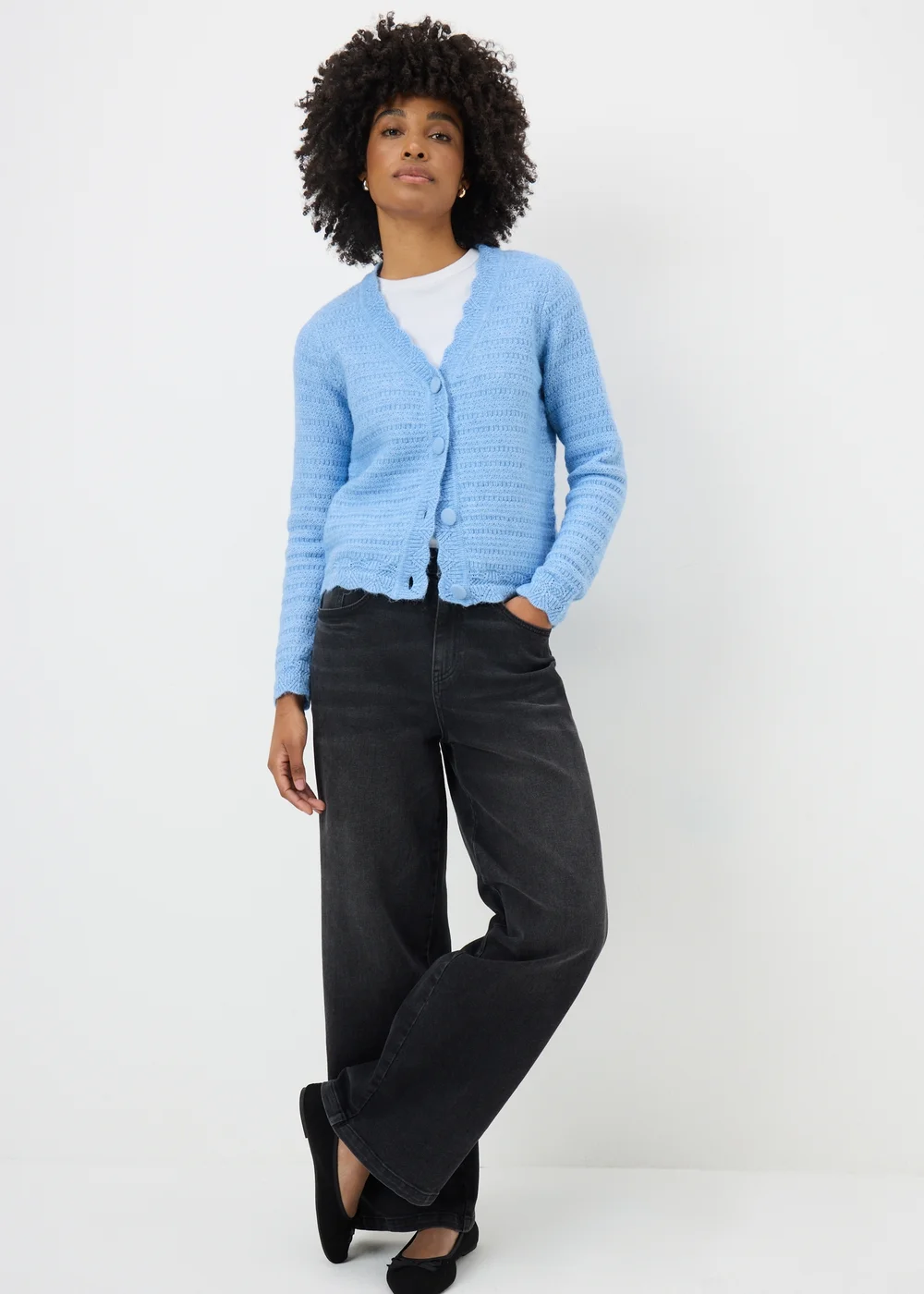 Blue Stitch Scallop Cardigan - 20 Image 2