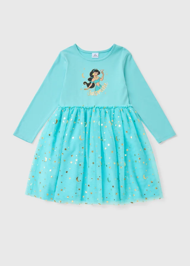 Disney Girls Blue Princess Jasmine Dress (2-8yrs)