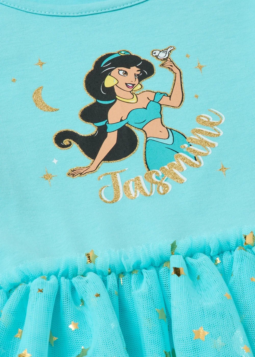Disney Girls Blue Princess Jasmine Dress (2-8yrs) - 2-3 Yrs Image 2