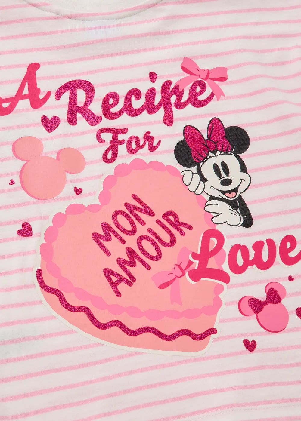 Disney Girls Pink Stripe Minnie Mouse Top (1-7yrs) - 1 to 1 half years Image 2