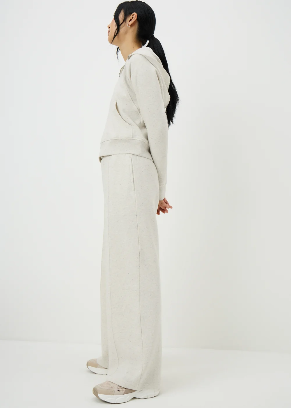 Cream Co Ord Wide Leg Trousers - Small Image 2