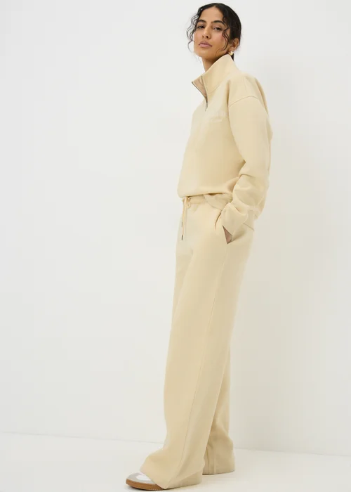 Buttermilk Wide Leg Co Ord Jogging Bottoms - Small Image 1