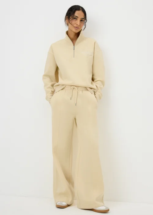 Buttermilk Wide Leg Co Ord Jogging Bottoms - Small Image 2