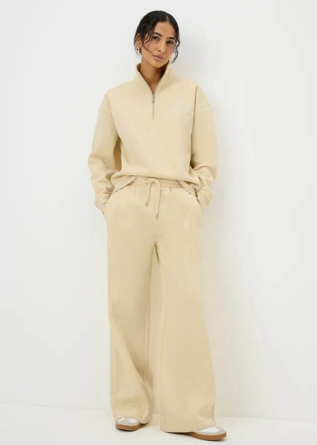 Buttermilk Wide Leg Co Ord Jogging Bottoms
