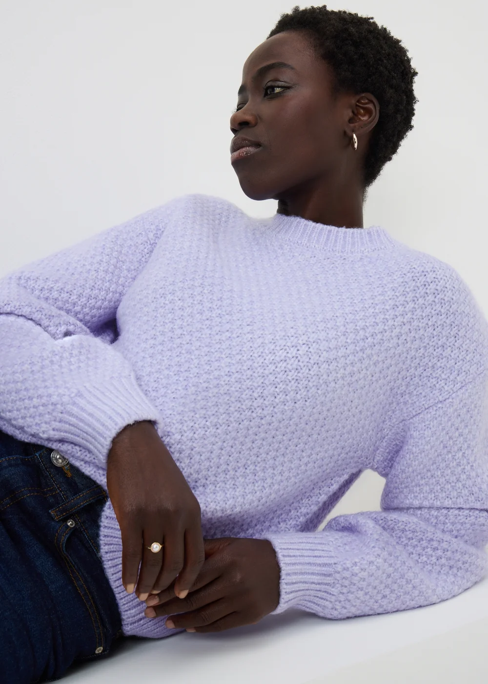 Lilac Stitch Jumper - XS Image 2