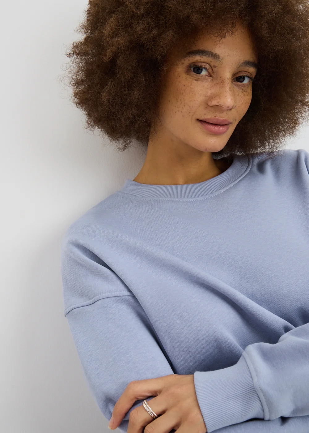 Lilac Longline Sweatshirt - Small Image 2