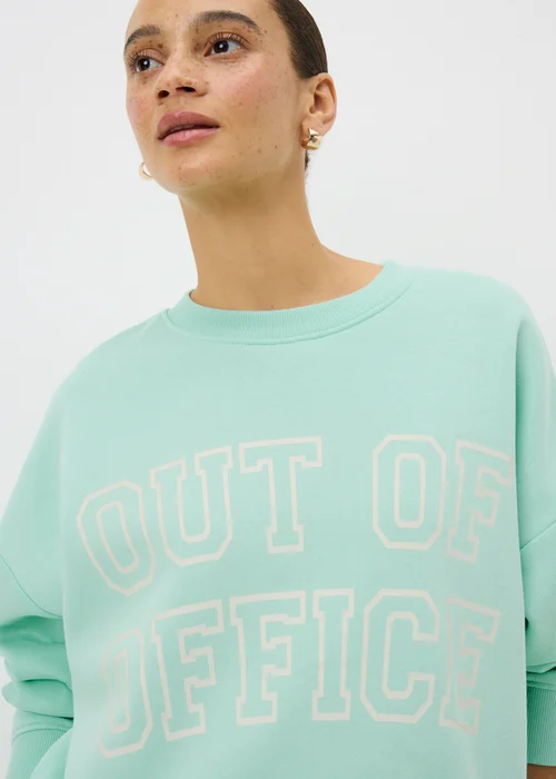 Green Out Of Office Graphic Sweatshirt - Small Image 3