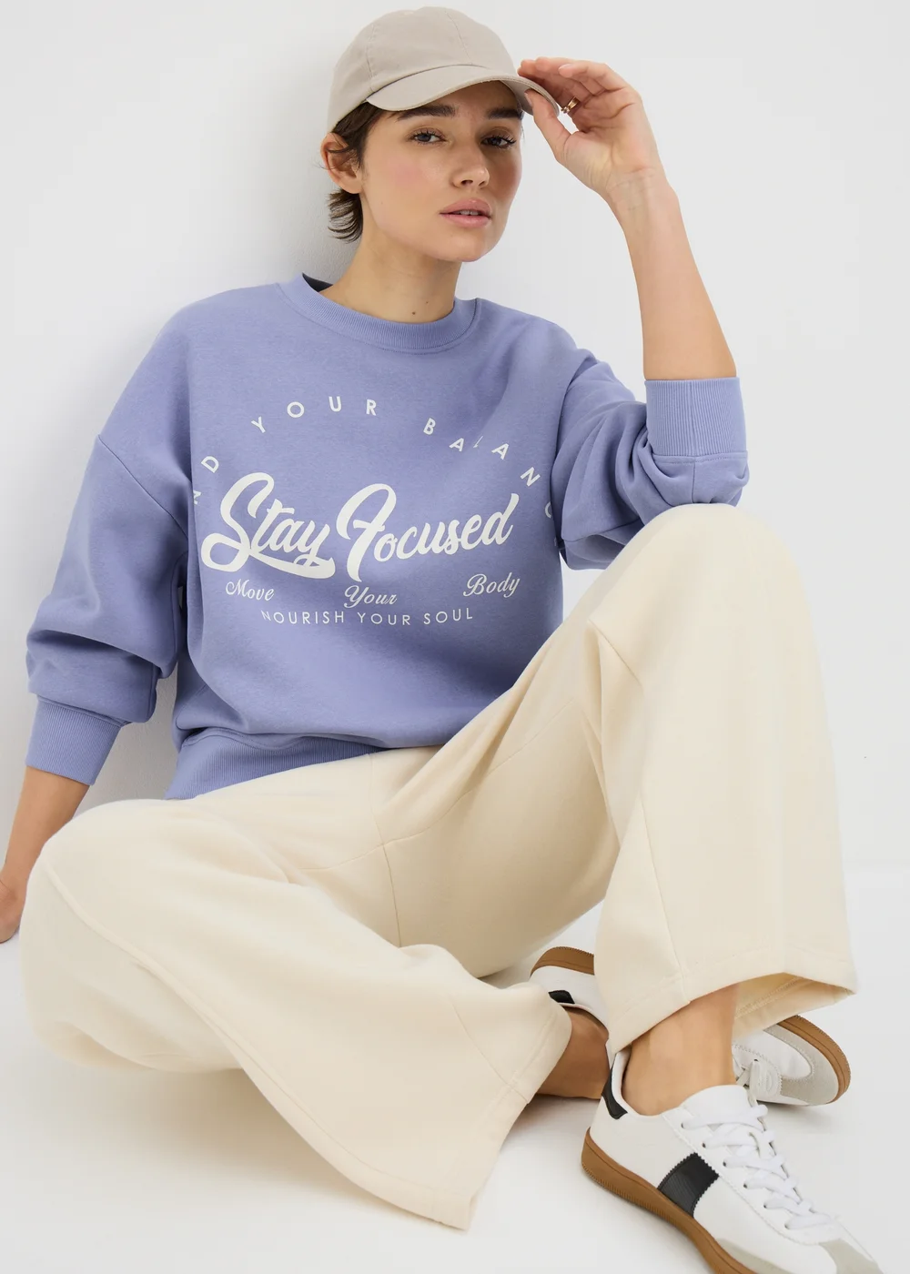 Lilac Stay Focused Sweatshirt - S Image 1