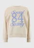 Cream Social Society Graphic Sweatshirt - Small Image 4