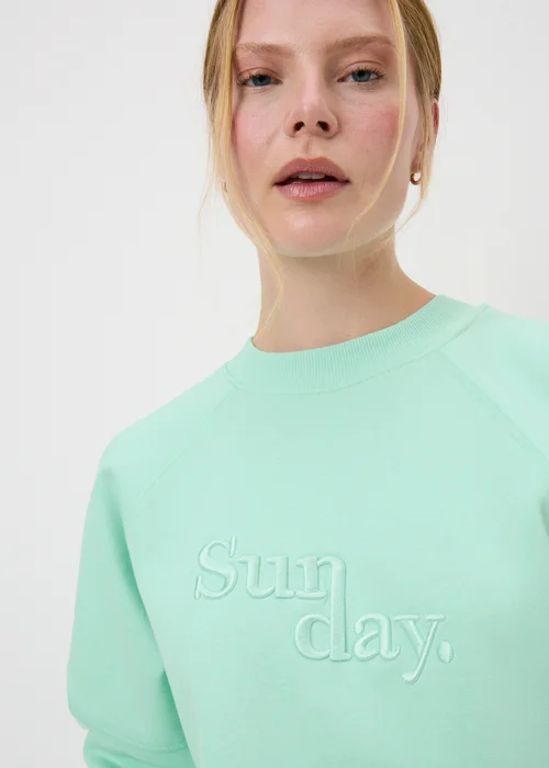 Mint Sunday Embroidered Sweatshirt - Medium Image 3