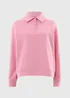 Pink Henley Collar Sweatshirt - Extra small Image 2