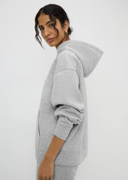Grey Marl Scuba Co Ord Hoodie - Extra small Image 3