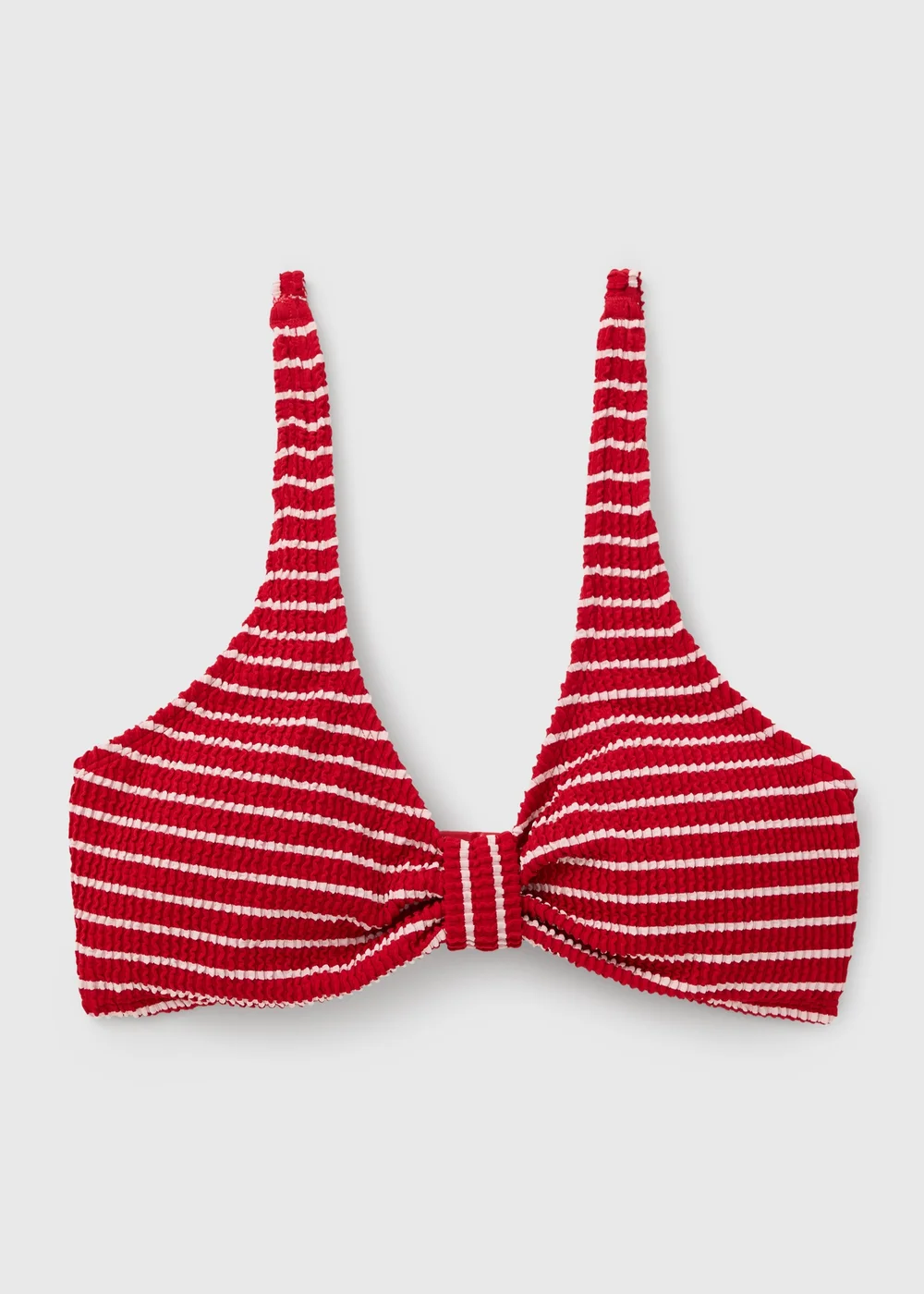Red Stripe Knot Bikini Top - 6 Image 3