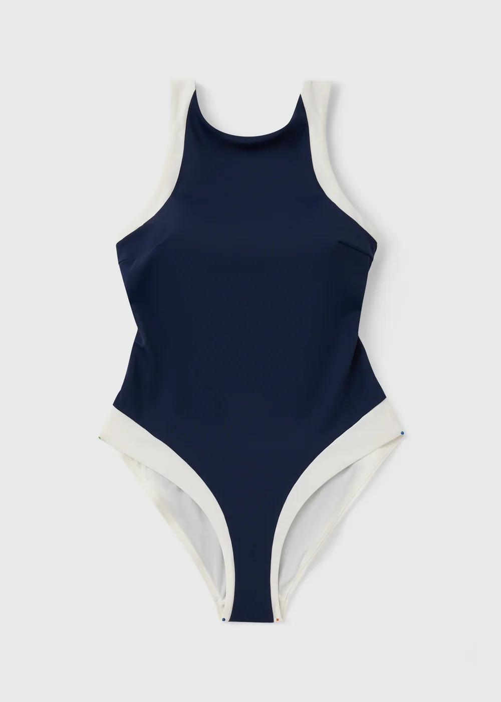 Navy Colour Block Swimsuit - Size 12 Image 2