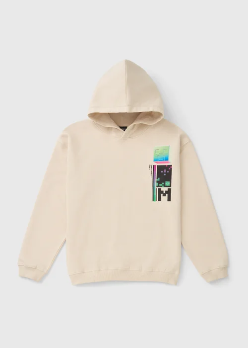 Minecraft Boys Cream Gloss Hoodie (5-13yrs) - 5 Yrs Image 1