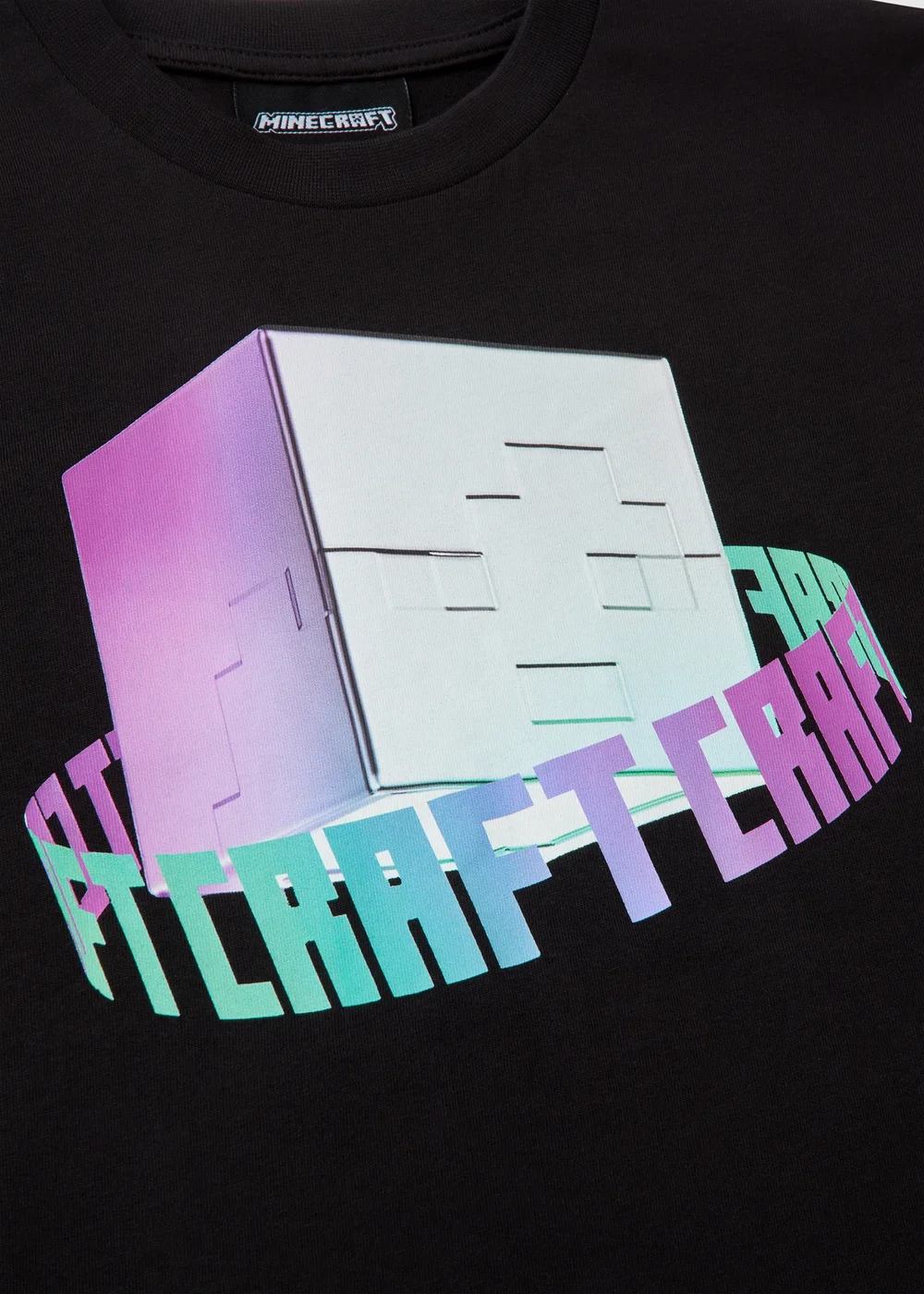 Minecraft Boys Black Graphic T-Shirt (5-13yrs) - Age 5 Years Image 2