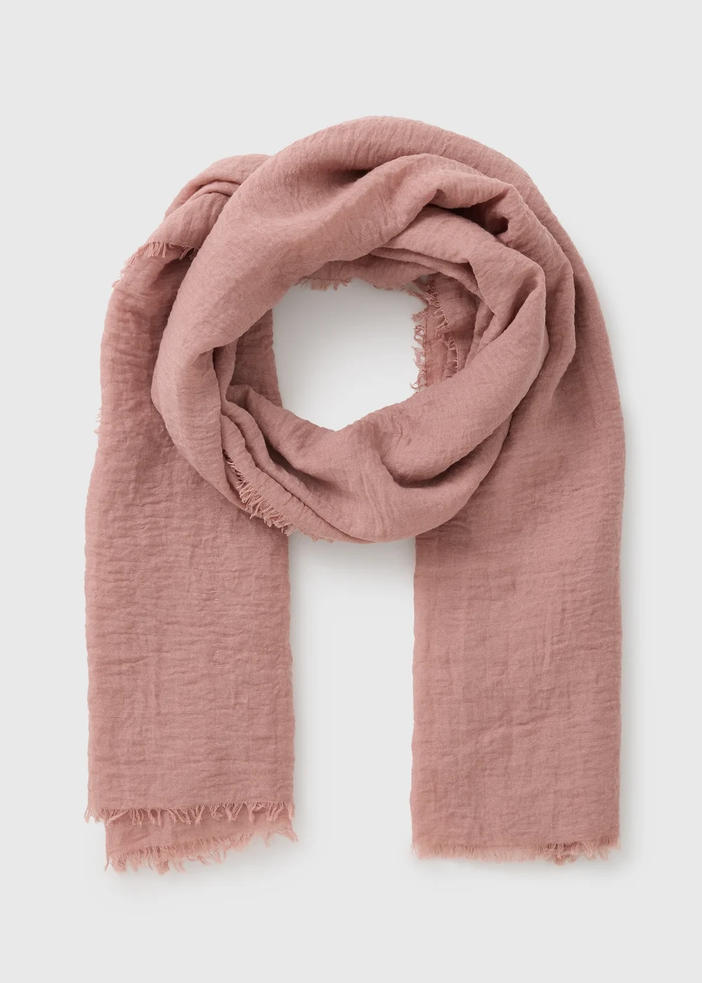 Pink Woven Scarf - One Size Image 1