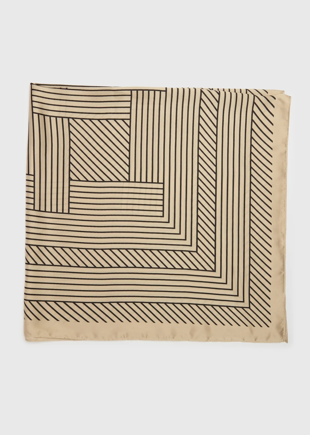 Monochrome Patterned Scarf - One Size Image 1