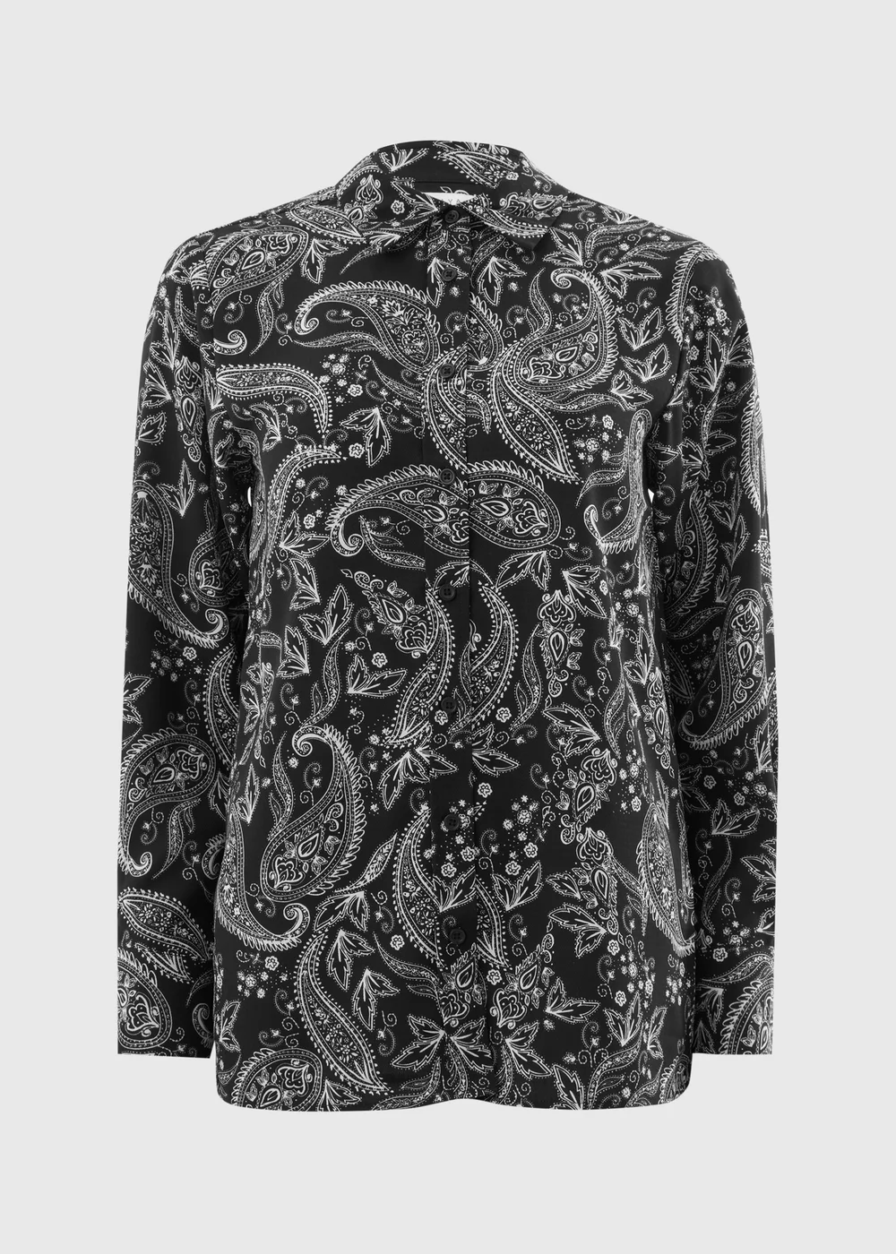 Black Paisley Co Ord Shirt - Size 8 Image 1