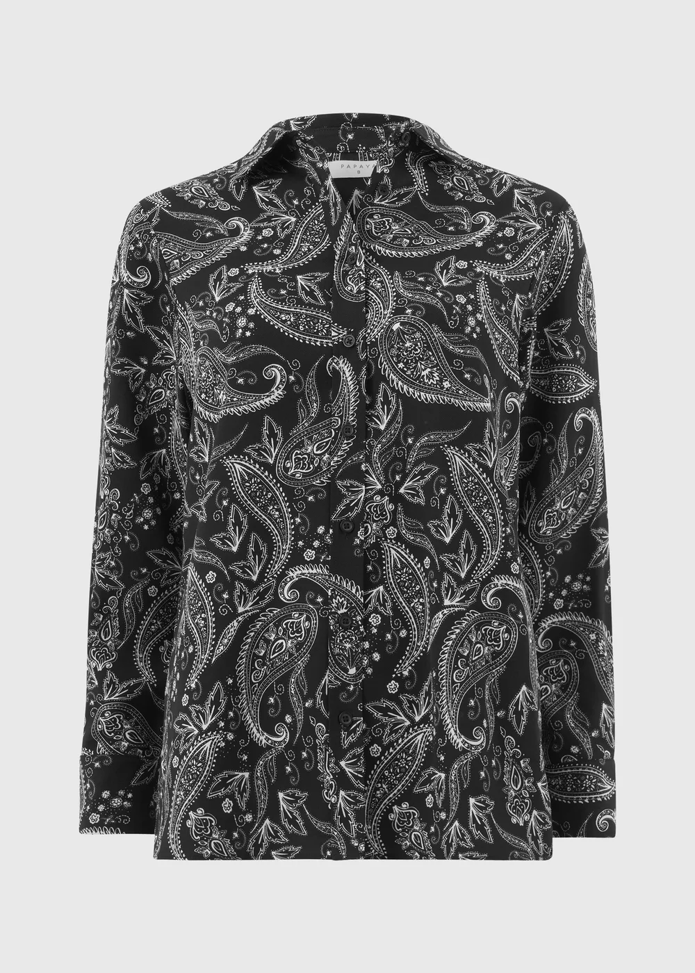 Black Paisley Co Ord Shirt - 12 Image 1