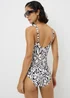 Navy Floral Stamp Swimsuit - Size 10 Image 2
