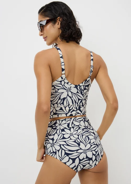 Navy Print Shapewear Bikini Bottoms - Size 22 Image 2