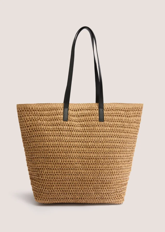 Natural Straw Shopper Beach Bag