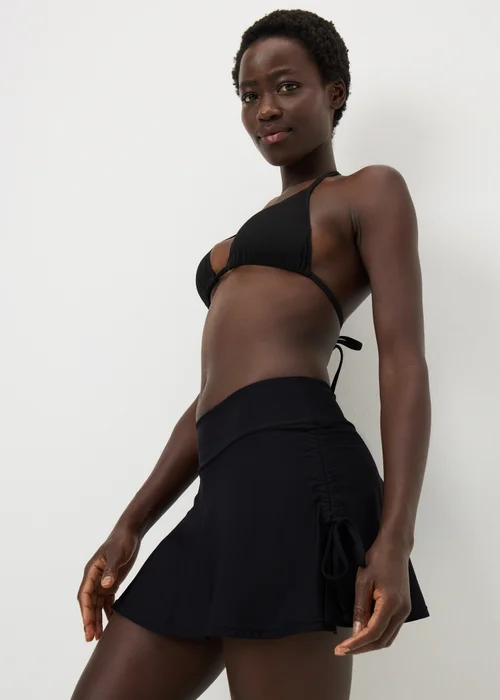 Black Shapewear Skirted Bikini Bottoms - Size 8 Image 1