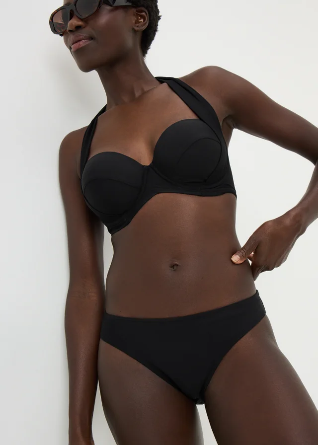 Black Shapewear Cupped Bikini Top