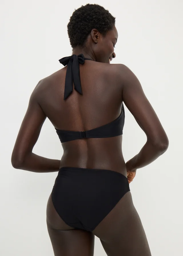 Black Shapewear High Leg Bikini Bottoms