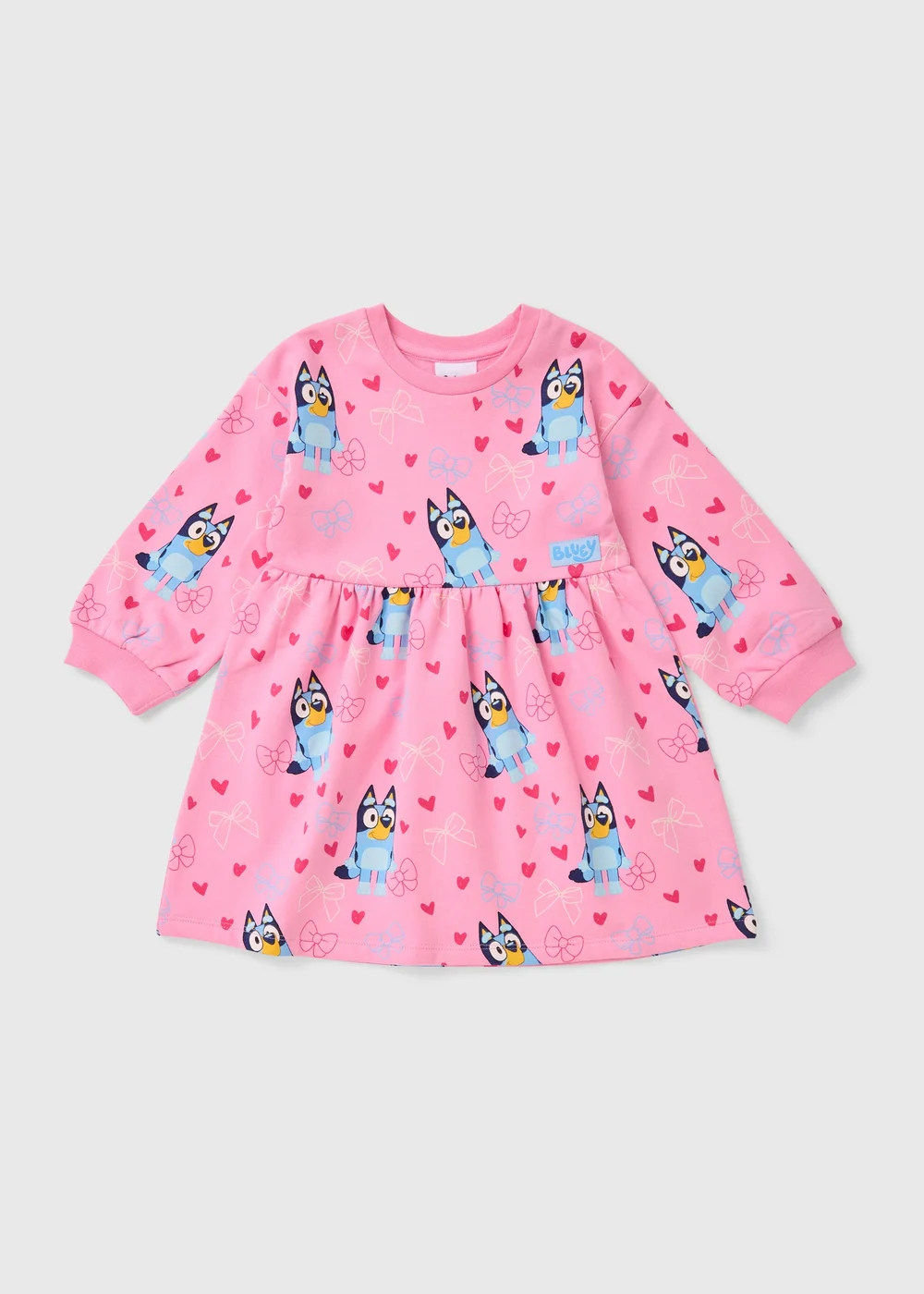 Bluey Girls Pink Sweater Dress (1-7yrs) - 1-1.5 Yrs Image 1