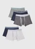 5 Pack Metallic Grey Keyhole Boxers - Extra small Image 1