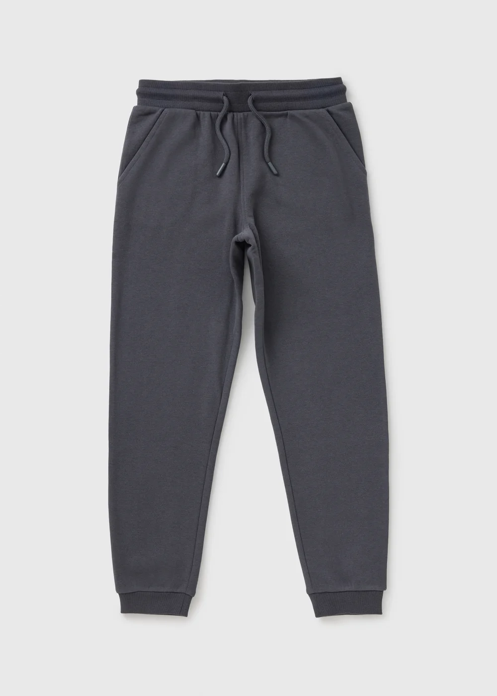 Boys Charcoal Plain Jogging Bottoms (7-15yrs) - Age 10 Years Image 1