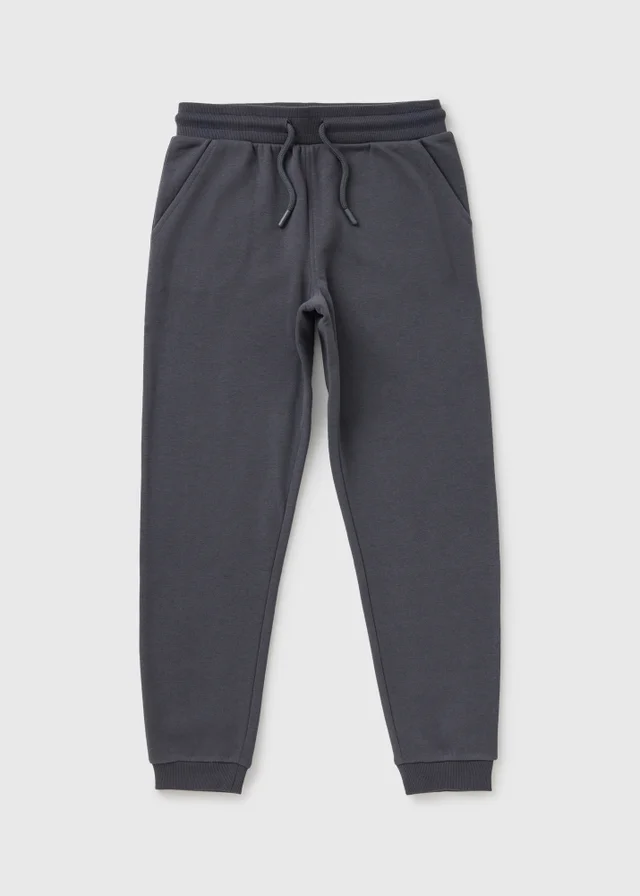 Boys Charcoal Plain Jogging Bottoms (7-15yrs)