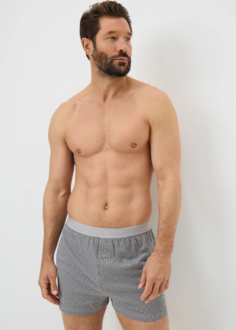 5 Pack Lossefit Mono Geometric Boxers - Small Image 2