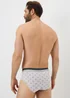 5 Pack Mono Patterned Briefs - Small Image 3