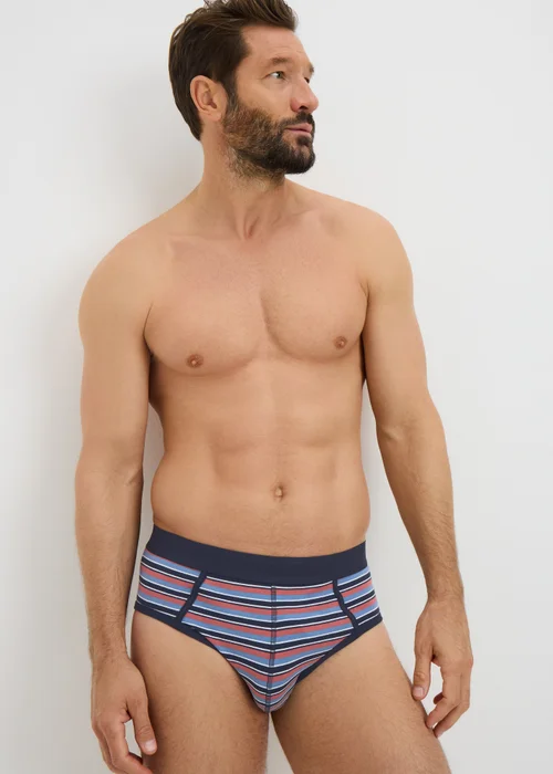 5 Pack Multi Striped Fashion Briefs - Small Image 2