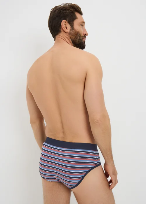 5 Pack Multi Striped Fashion Briefs - Small Image 3