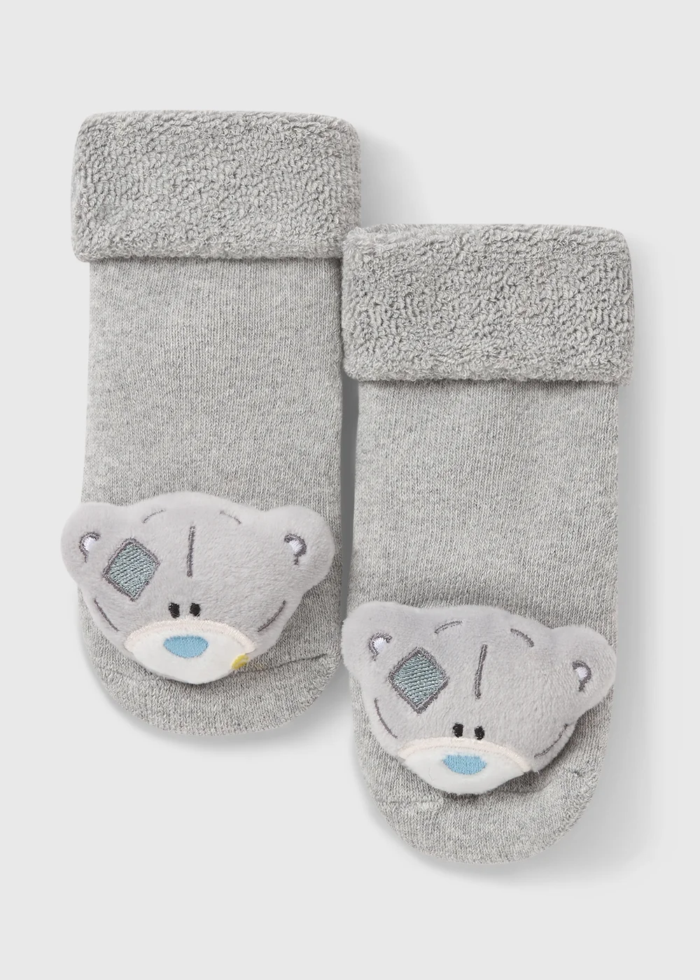 Tatty Teddy Baby Grey Rattle Socks (Newborn-12mths) - Age 0 - 3 Months Image 1