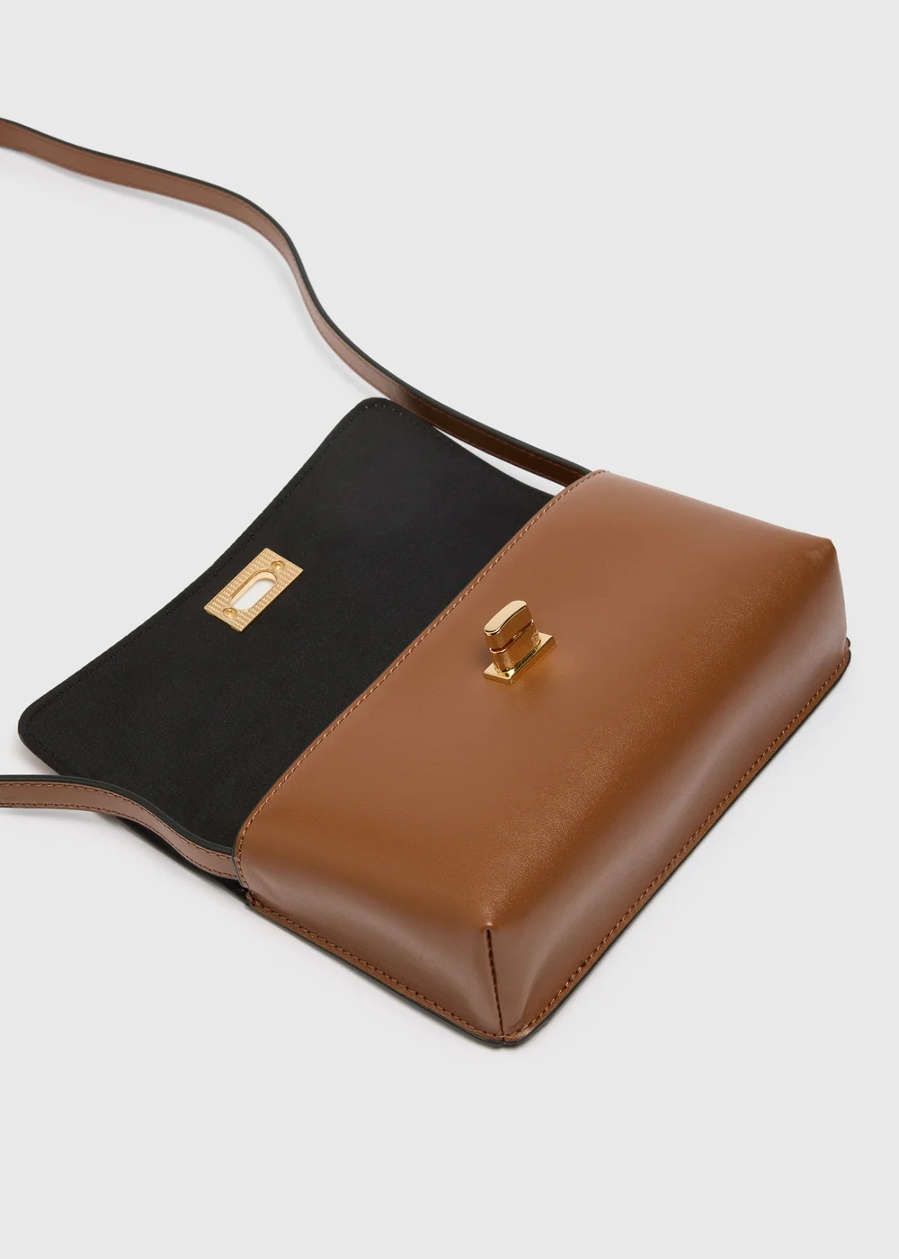 Tan Cross Body Bag - One Size Image 1